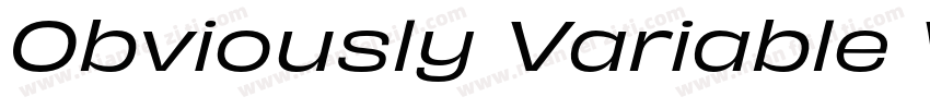 Obviously Variable Wide Bold ltali字体转换